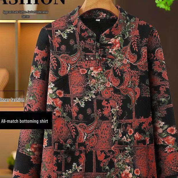 2025 Stylish Spring/Autumn Jacket for Middle-Aged and Elderly Women - Lapel Zipper Shirt Design