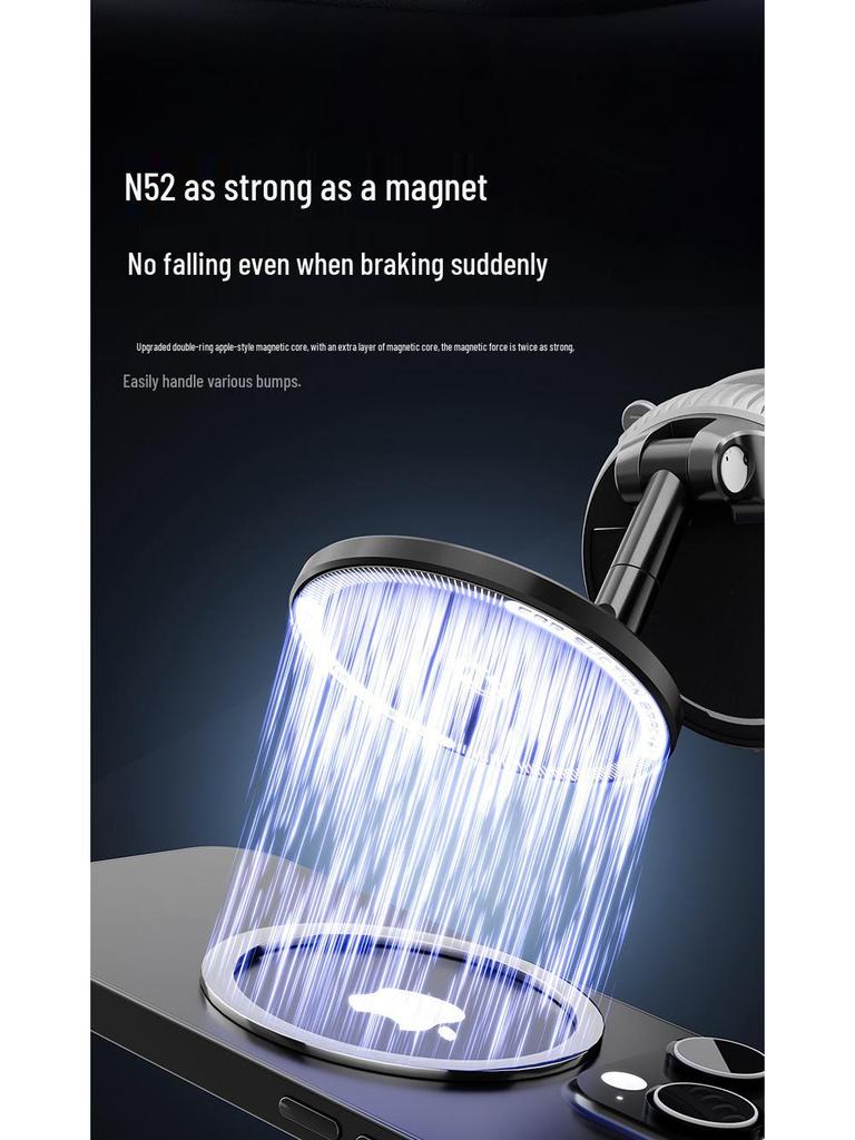 Foldable Magnetic Car Phone Holder with Suction Cup for Navigation