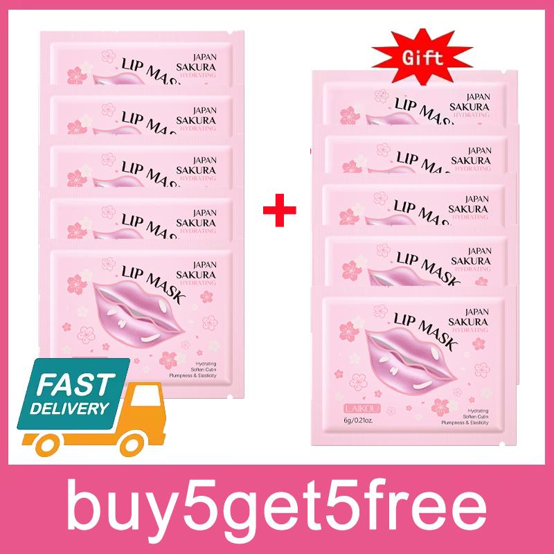 Sakura Hydrating Lip Mask Exfoliating Repairing Relieve Dryness Fades Fine Lines Moisturizing Nourishing Makeup Korean Cosmetic