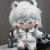 niannyyhouse 20cm Plush Clothes Set: White Cat, Hat, Jacket, Shirt, Shorts, Backpack, Glasses, Dress-Up, Cotton Doll, Accessories