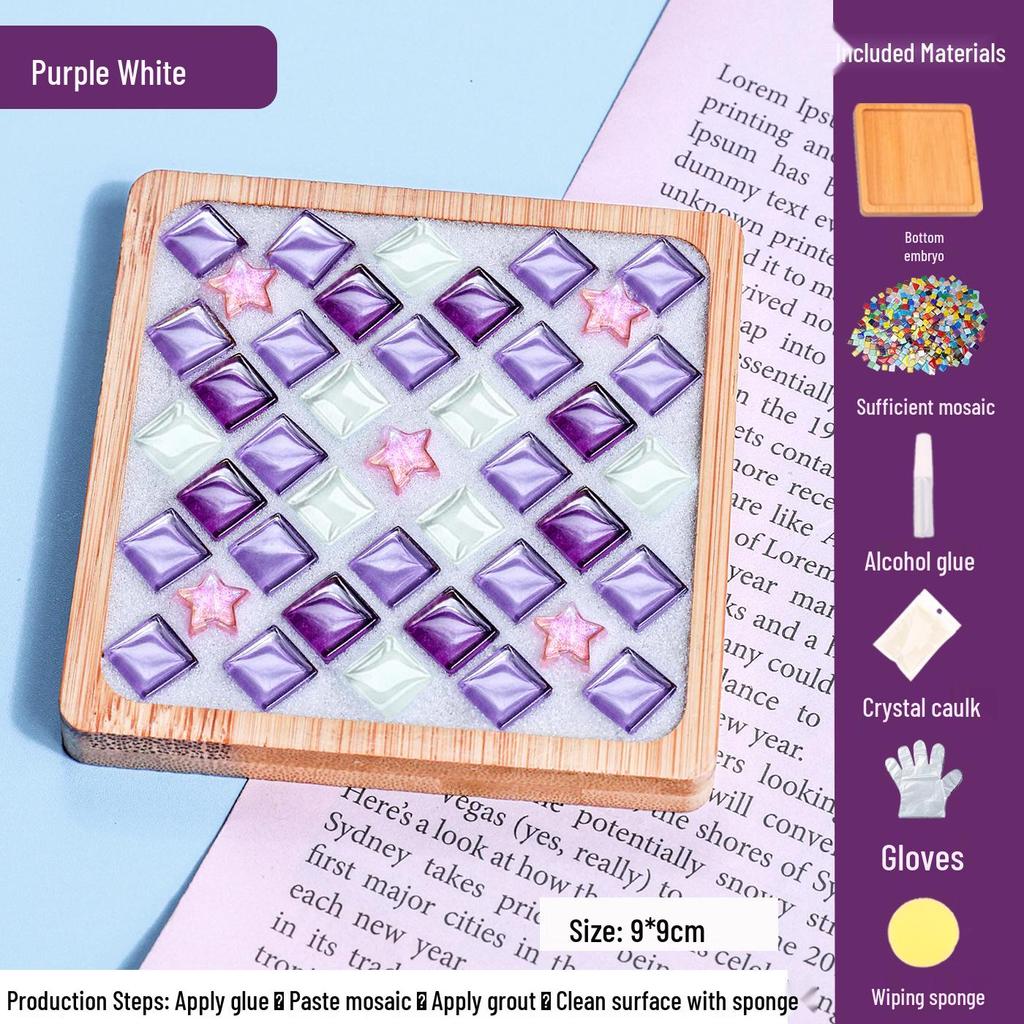DIY Mosaic Coaster Craft Kit for Kids - Patchwork Creative Art