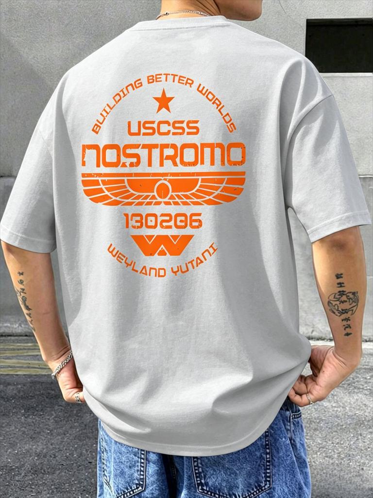 Alien Nostromo Print TShirt Casual Pure Cotton Streetwear Alien Movie Graphic Unisexs Clothing WoUnisexs 2026 Summer New T Shirt