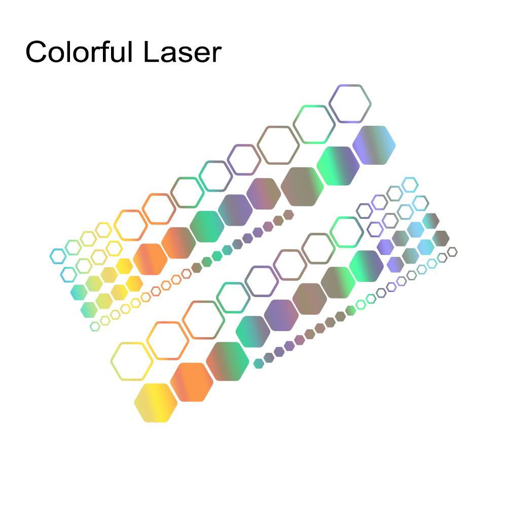 Creative Open Honeycomb Stickers Vinyl Decals Combination Hexagonal DIY Auto Body Cool Styling Decoration Tuning Accessories Colorful Laser