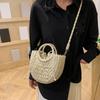 Women New Straw Handbags Woman Handmade Woven Basket Rattan Handbag For Femme Simple All-Match Handbag