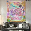 Pretty Cure Wall Tapestry Aesthetic Wall Hanging Printed Fabric Blanket Decorative Tapestries for Bedroom Living Room Home Decor