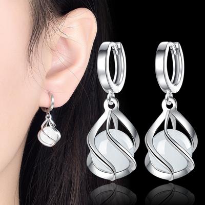 Fashion New Women's Accessories Retro Ethnic Style Opal Ear Jewelry Earrings Pendant Earrings