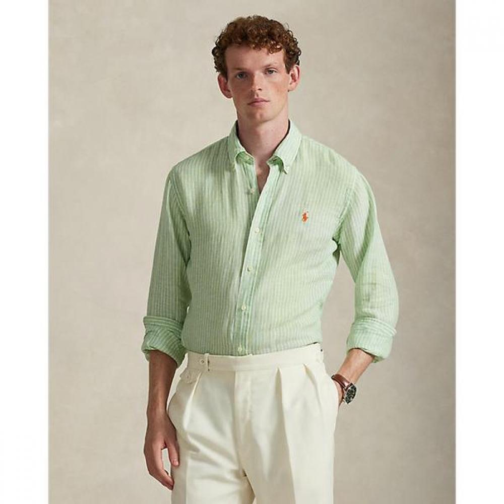 Polo Ralph Lauren Men S claSSic Fit Stripe Linen Shirt XXL