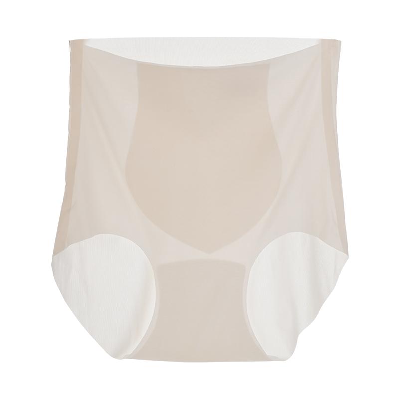 

Женское бесшовное нижнее белье с высокой талией, летние ультратонкие трусики из ледяного шелка, женские быстросохнущие трусики, женские прозрачные трусики 2XL