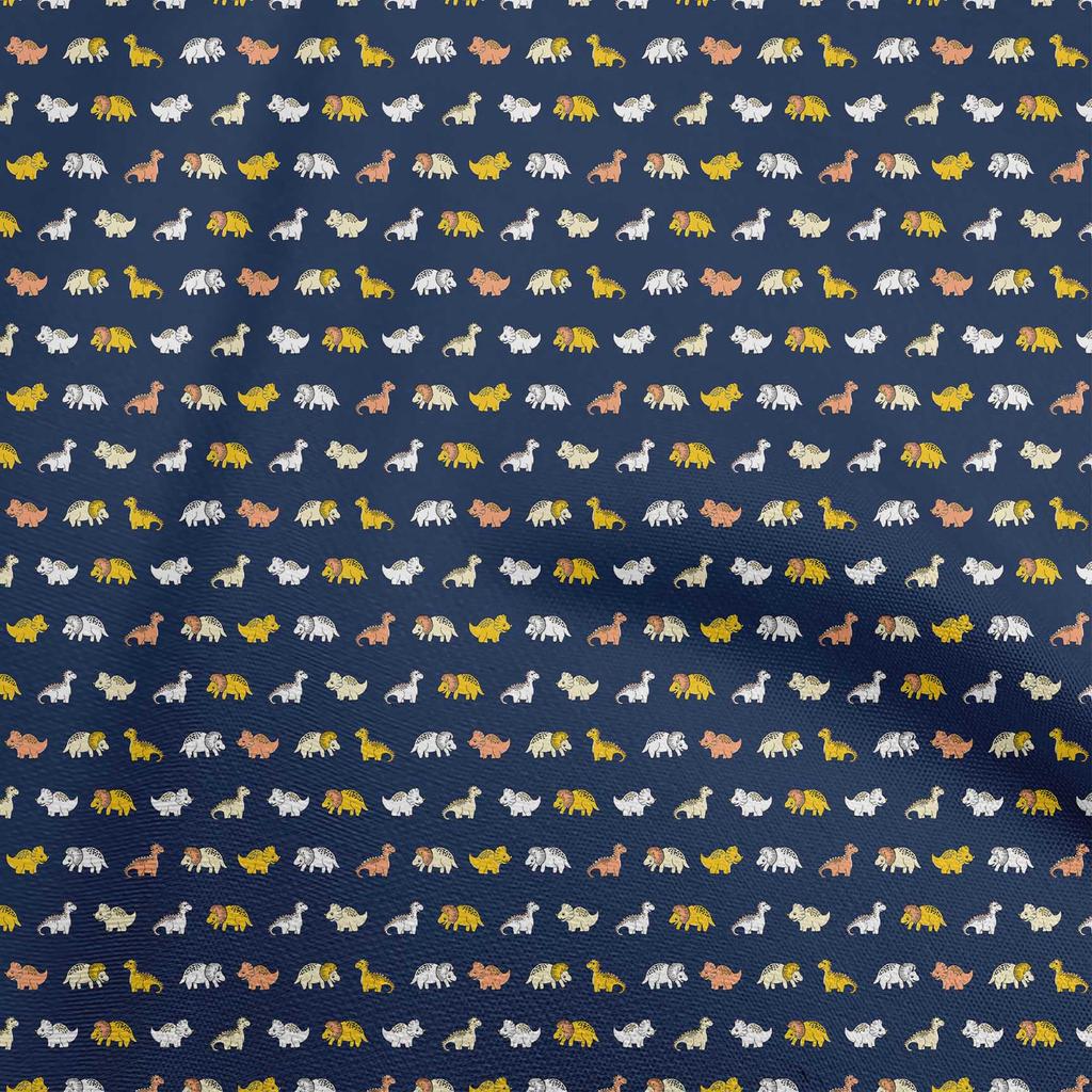 oneOone Cotton Flex Light Gray Fabric Colorful Dinosaur Cartoon Sewing Craft Projects Fabric Prints By Yard 40 Inch