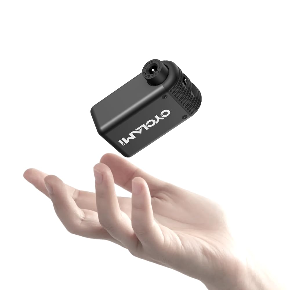 

CYCLAMI Компактный велосипедный насос, совместимый с Presta и Schrader, в комплекте для шоссейных и кроссовых велосипедов, портативный, легкий, автоматический, перезаряжаемый, чёрный