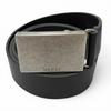 Great Belt Logo Buckle with Dark Marks Finish Silver Leather Mens 835193 Used