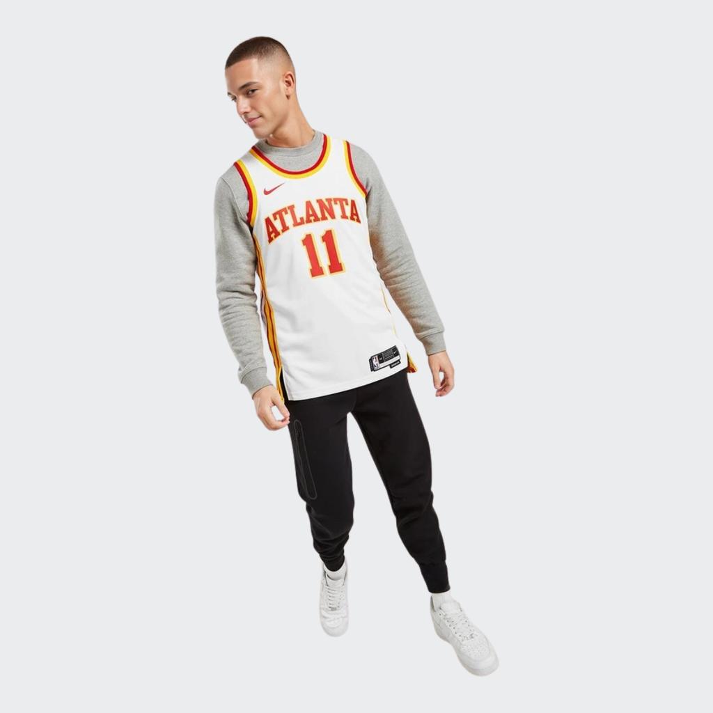 Nike Atlanta Hawks Trae Young 11th SW Fan Edition NBA Sports Mesh Basketball Jersey Men Jersey White CN8005-100