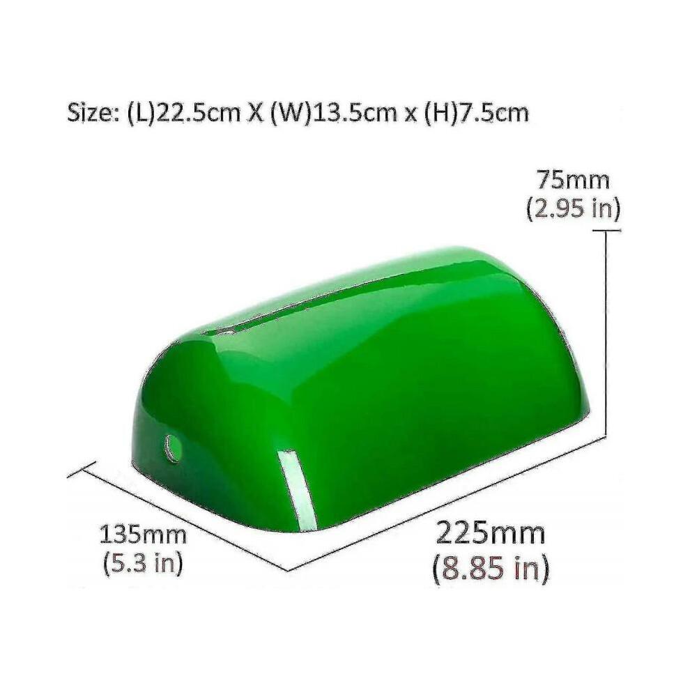 Paralume di ricambio per lampada da banchiere, Lampada da tavolo, Paralume in vetro, Multicolore, Paralume in vetro di ricambio, Paralume in vetro per lampada da scrivania Verde.