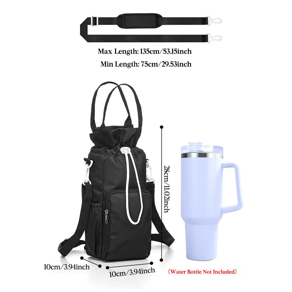Tumbler Water Bottle Carrier Bag Sling Sleeve Holder  for Stanley 40/30 Oz, for HydroFlask 64 Oz