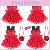 Vestido de Verano Milagroso: Las Aventuras de Ladybug y Cat Noir con Falda Plisada para Niños de 3 a 8 Años