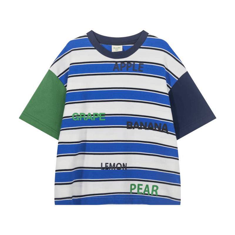 M.Latin Boys  Striped Cooling Short Sleeve T-Shirt 110