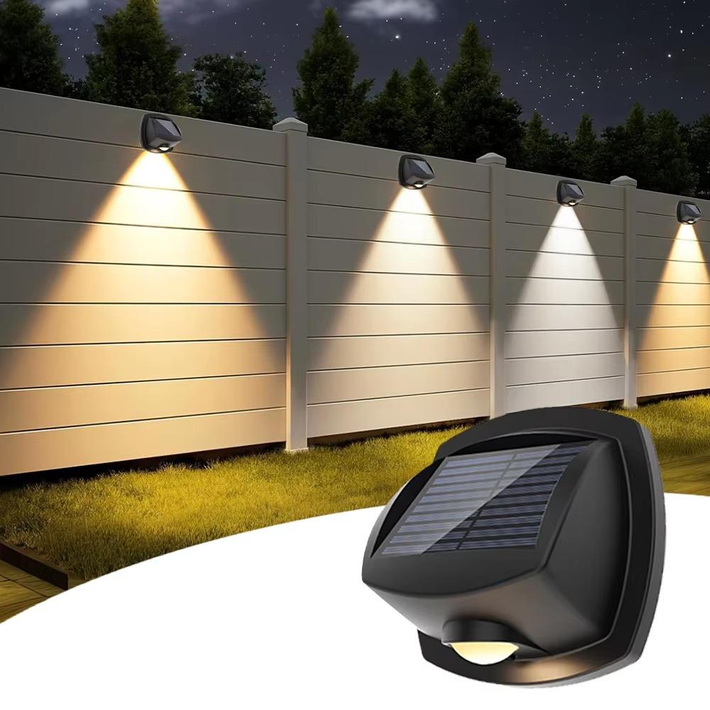 3 Colors RGBW Outdoor Wall Light Multicolor Solar Fence Lights New LED Solar Wall Light Porch