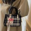 Handbag bag women's new fashion plaid small square bag high value single shoulder messenger bag women