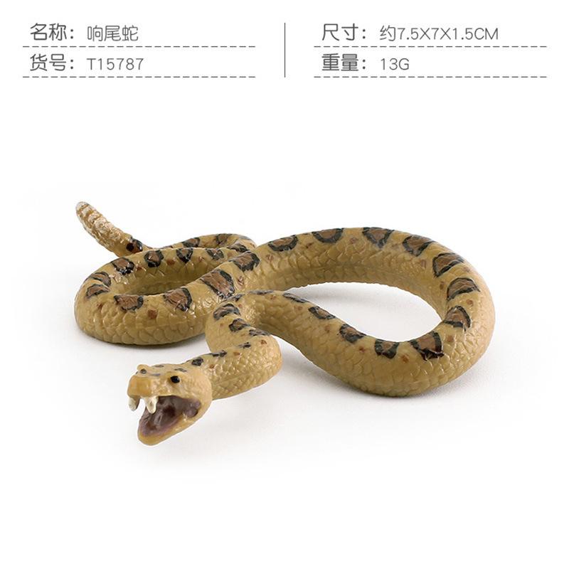 Simulated Reptile Snake Model Corn Snake Rattlesnake Red-Tailed Snake Tricky Desktop Static Ornament Toy