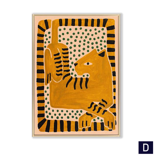 Abstract Ancient Egypt Posters And Prints Wall Pictures Boho Snake Tiger Wall Art Leopard Lady Canvas Painting For Bedroom Decor