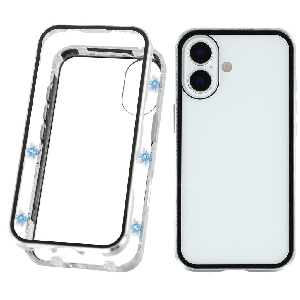 For iPhone 17 Case Double-Sided Tempered Glass Magnetic Clear Phone Cover