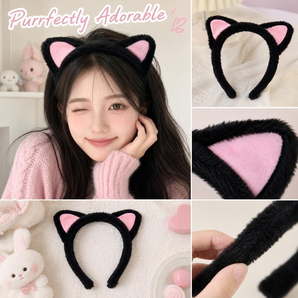 Faux Ear Headband for Women Girls Cute Cosplay Costume Accessory
