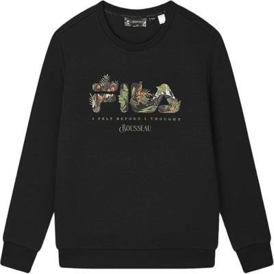 Fila X Rousseau Heritage Series Mode Einfaches Bequemes Rundhals-Sweatshirt Herren Sweatshirt Schwarz F11M448219F-BK