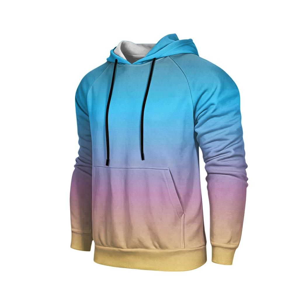 Herren Lockerer Kapuzenpullover für den Alltag mit Tasche und Kordelzug