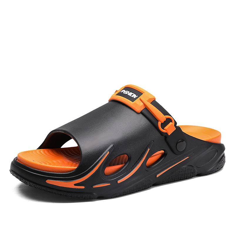 

Fashion new EVA two-color thick-bottomed mop summer open-toe breathable casual one-word mop large-size beach men s mop 38