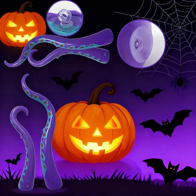 Halloween Inflatable Octopus Tentacles PVC Window Decoration Indoor Outdoor Decorations Halloween Party Haunted House Yard Props
