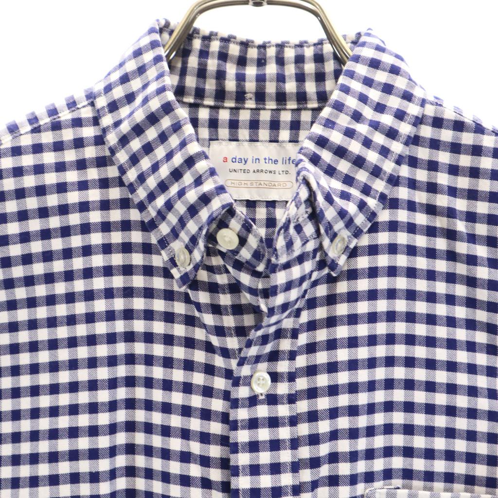 a day in the life Gingham Check Pattern Long sleeve Button down shirt M Men's Used