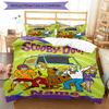 3pcs Custom Name Scooby Doo Bedding Set Duvet Cover Closure Includes 1 Duvet Cover & 2 Pillowcases, Soft and Comfortable for All Seasons.