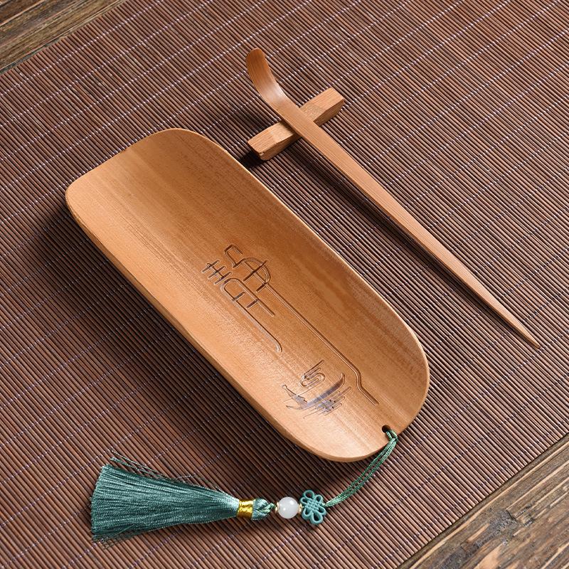 

Bamboo Tea Ceremony Three-Piece Set Tea Spoon Tea Clip Lotus Kung Fu Accessories