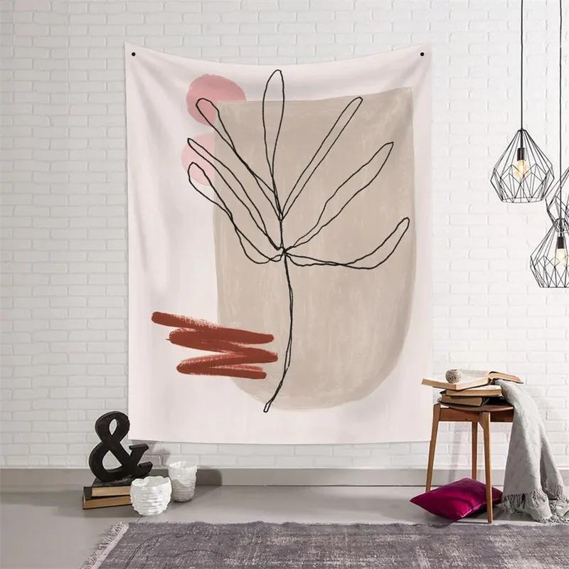 Abstract Simple Light Color Pattern Tapestry Bedroom Living Room Tapestry Home Wall Decoration Tapestry