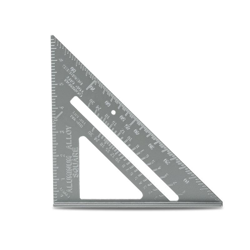 2Pcs/Set 18-25.5CM 10 Inch Aluminum Alloy 1pc Triangle Angle 1pc Ruler Oblong Shape Protractor Measuring Ruler Woodworking Tool