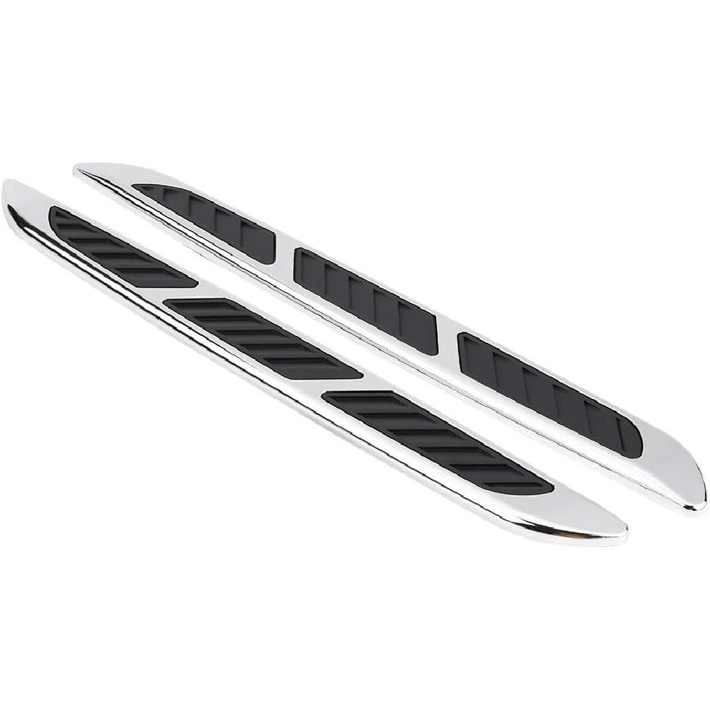 Ejoyous Car Exterior Decorative Trim, 2pcs Car Exterior Hood Side Door Air Vent Cover Intake Grille Decorative Trim Sticker, Auto Decorative