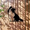 Metal Dog Silhouette Wall Art Black Rustproof Coating Home Decor Living Room Bedroom Kitchen Gift Dog Lovers