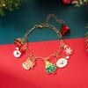 Weihnachts-Multi-Element-Glocken-Anhänger-Halskette für Damen Schneeflocke Weihnachtsmann Rentiere Schneemann Halskette Freundschaftsschmuck Geschenke