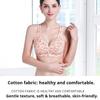 Fixed Cup Front Buckle Middle-aged and Elderly Women's Underwear Large Size Thin No-rim Vest Bra