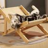 Cat Lounge Chair Cats Raised Bed Large Hammock for Rabbit Bunny Dogs Blue Color Canvas