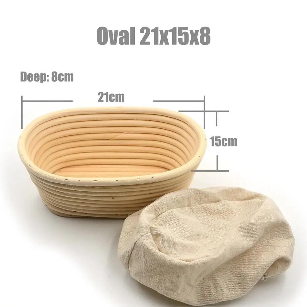 Oval Mass Proofing Handmade Bread Fermentation Banneton Brotform Wicker Rattan Basket Liner Baskets Dough Rising