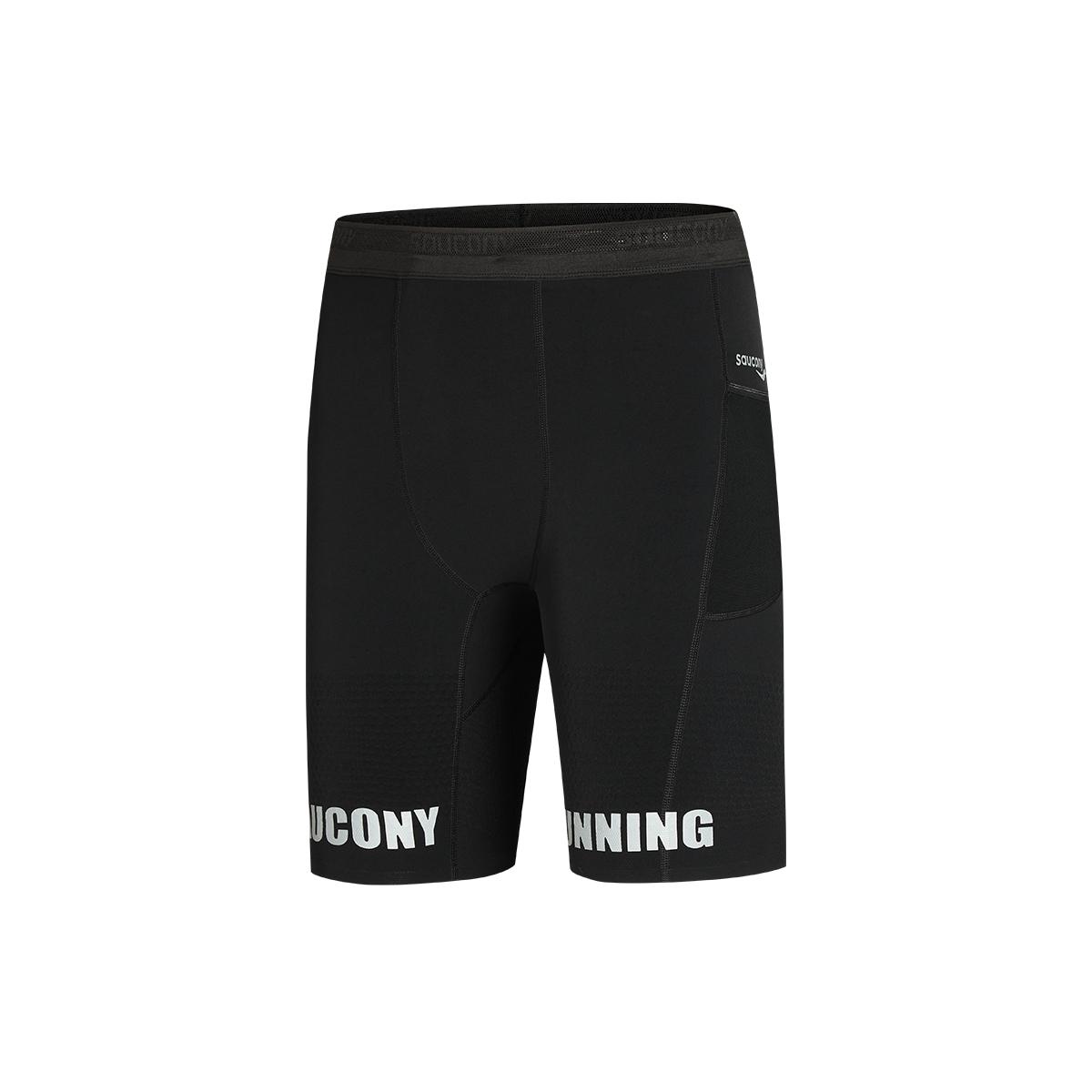 

Saucony Slim Fit Lace-Up Mid-Rise Casual Shorts Men shorts SA2269LG41T-BK001 M