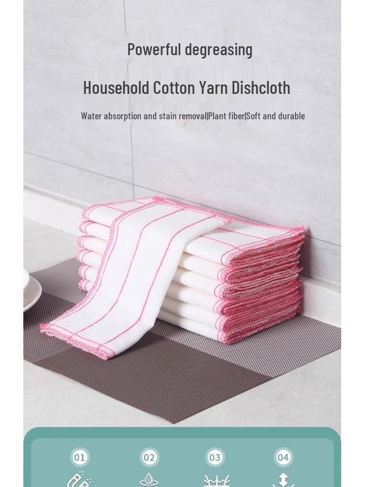 Non-Stick Oil Dishcloth: Absorbent, Lint-Free Linen Kitchen Towel for Easy Cleaning