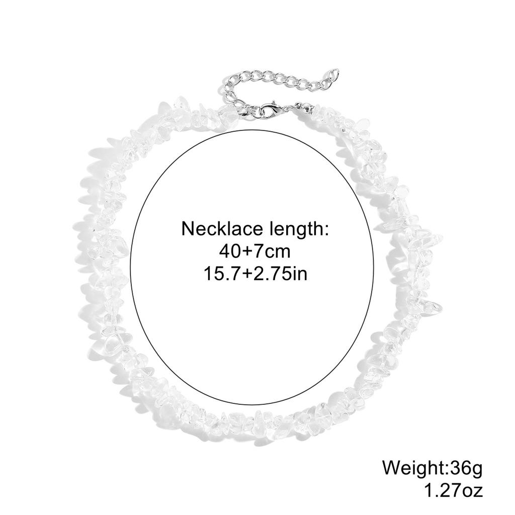 Necklace for Women Necklace Bohemian Colorful Gravel Ins Necklace Women Natural Stone Necklace Summer Jewelry Beautiful Elegant Necklace for Her