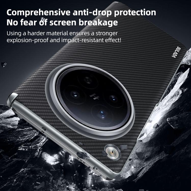 Protective Case for OPPO Find N6 5G SULADA 600D Kevlar Texture PC Shockproof Phone Case