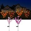 2Pcs/Set Solar Power LED Artificial Orchid Tree Lights for Garden Courtyard Lawn Decoration