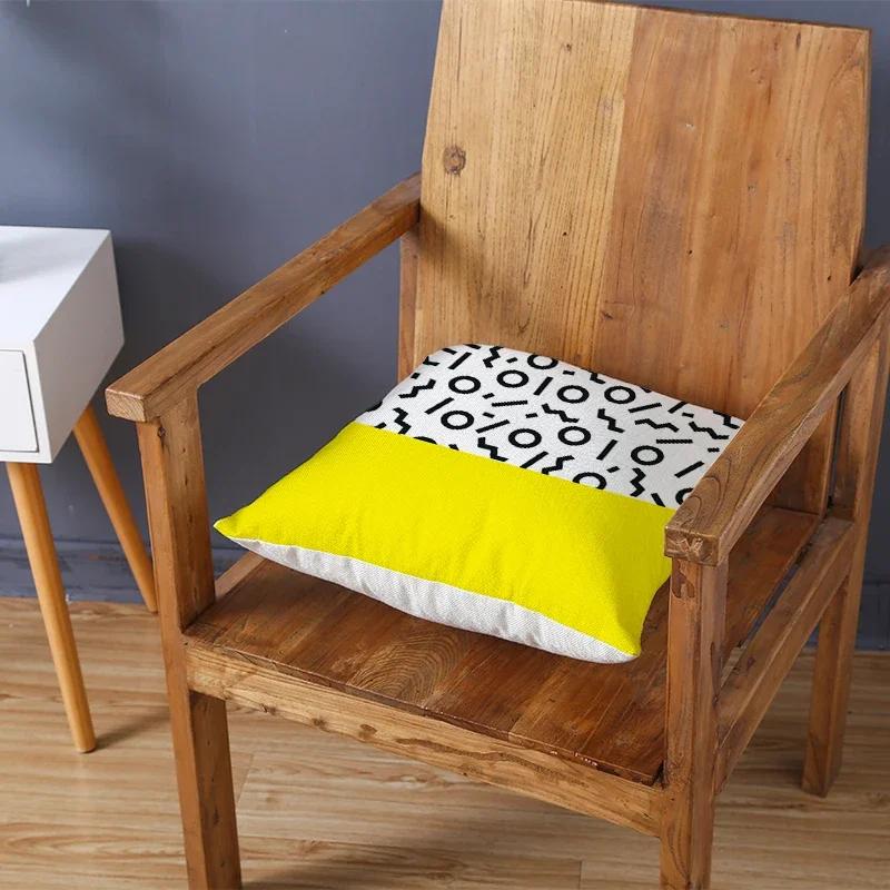 Summer Yellow Pineapple Leaf Print Pillow Case Home Decor 100% Polyester Throw Pillow Cover for Sofa Funda Cojin 45*45 Cushions