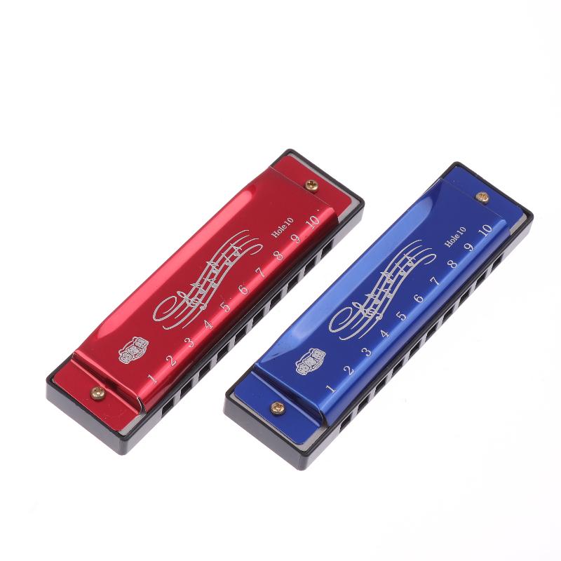Harmonica Key Of C 10 Hole Diatonic Harmonica C With Case For Beginner Students Kids Gift Metal Harmonica