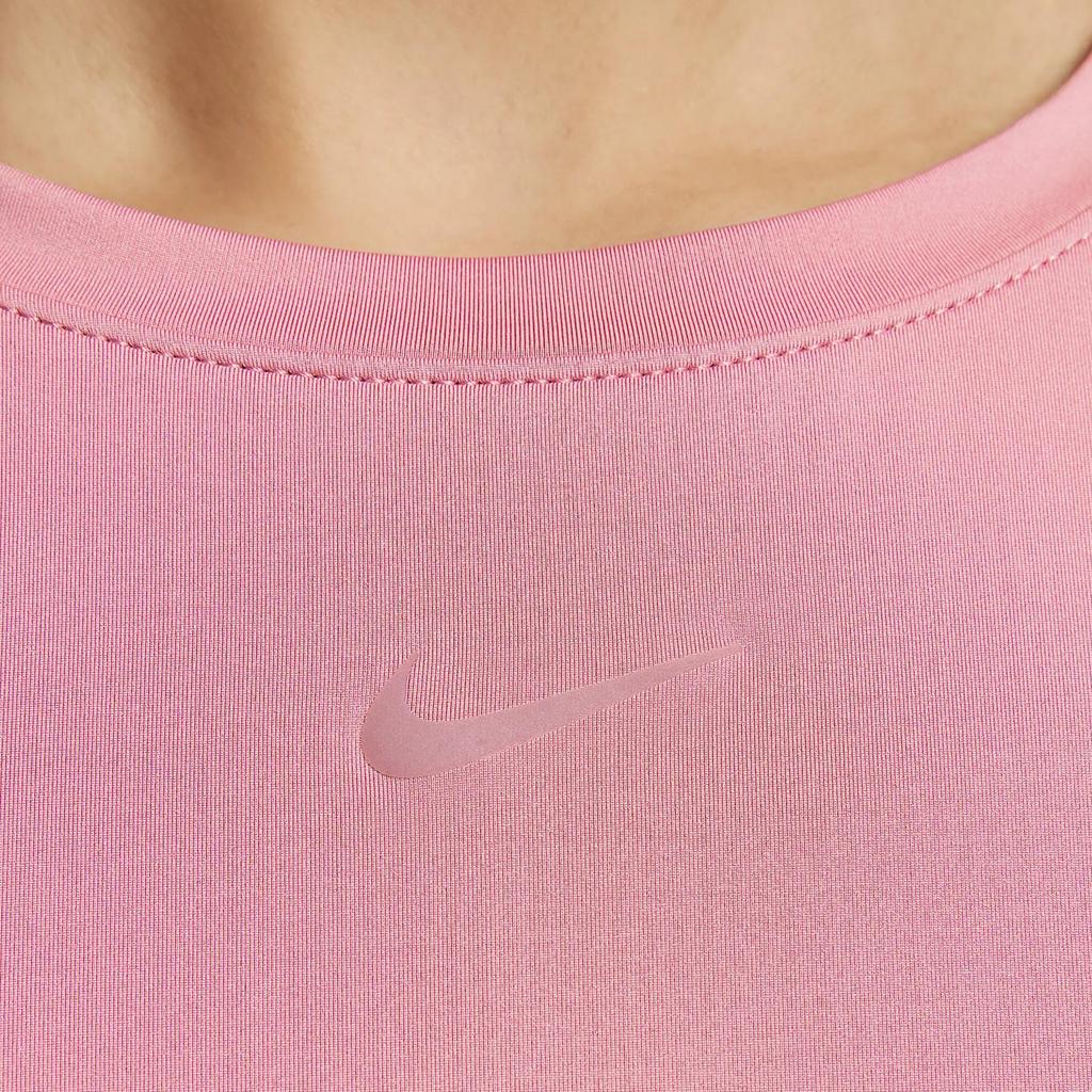 New Nike Dri Fit Regular T Shirt Women's Element Pink/Black HJ1055-699