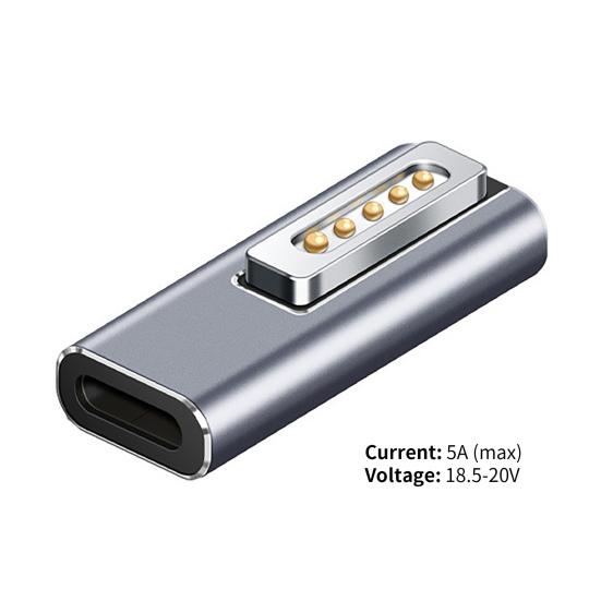 Adapter Ladegerät Schnellladung Magnetisch Aluminiumlegierung PD USB C zu Mag-Safe 2 Stromkonverter für MacBook Air/Pro